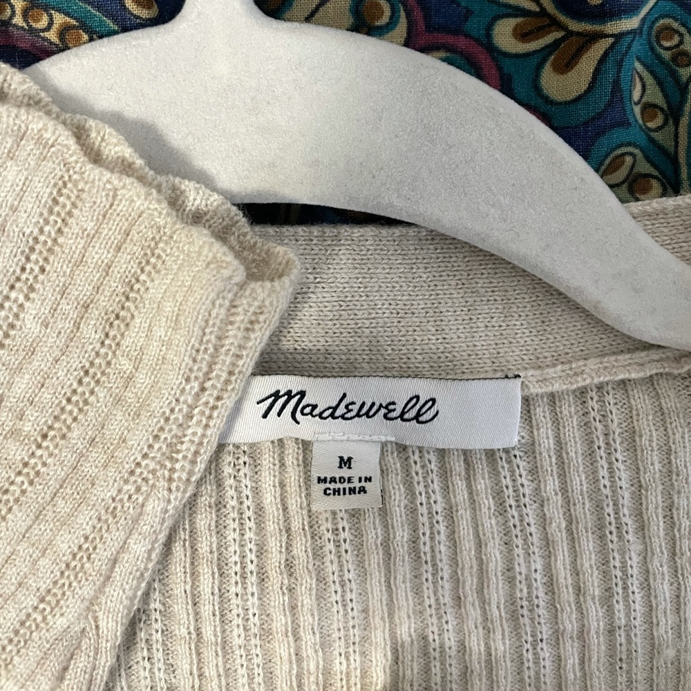 Pointelle Ribbed Cardigan Sweater - Picture 3 of 9